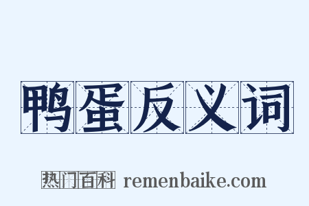 鸭蛋反义词是什么意思的图片
